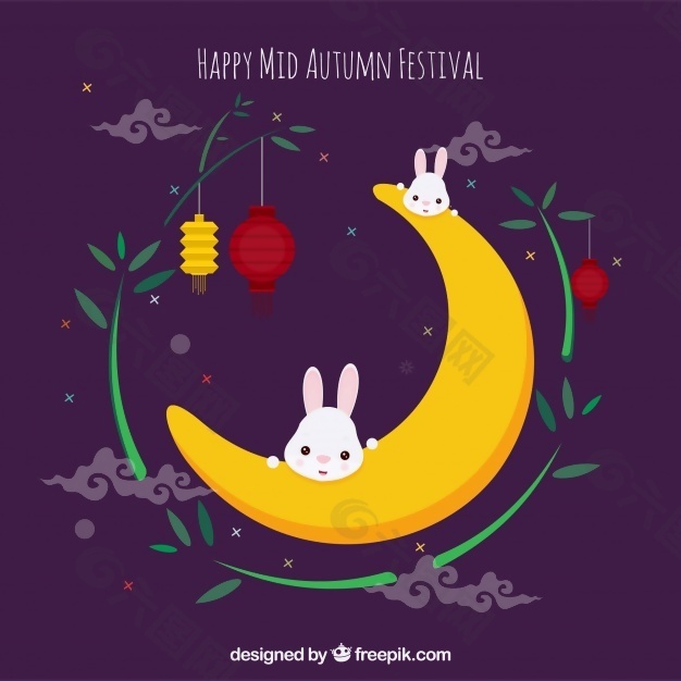 月亮上的兔子，中秋节
