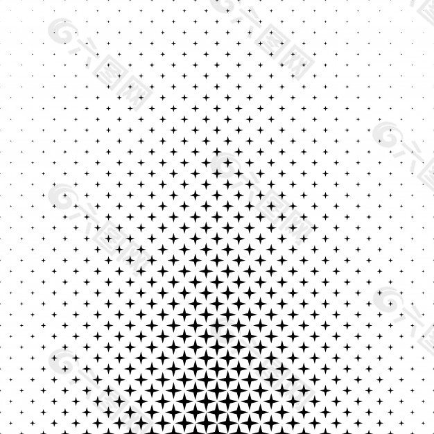 黑白星型-抽象背景图形从几何图形