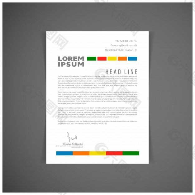 现代多彩的信笺