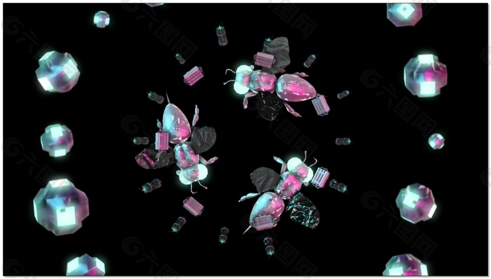 立体舞台潮流背景视频素材