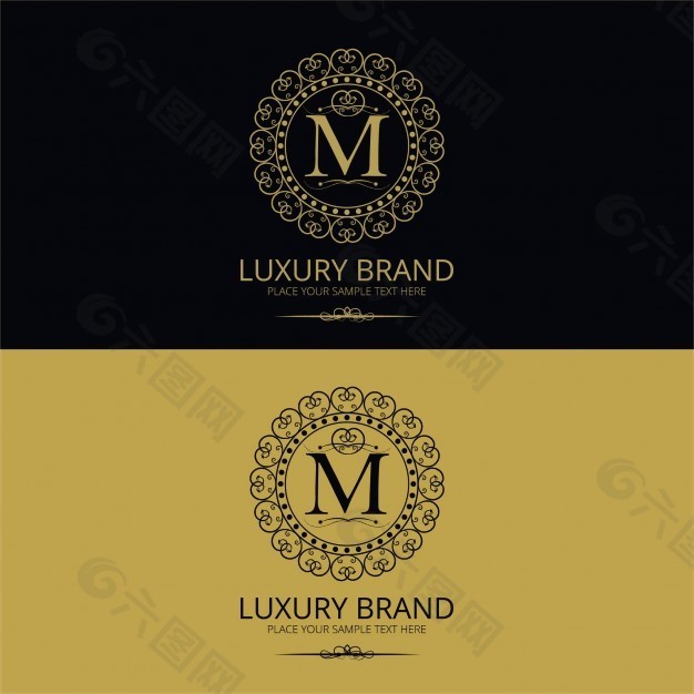 字母M豪华品牌标志