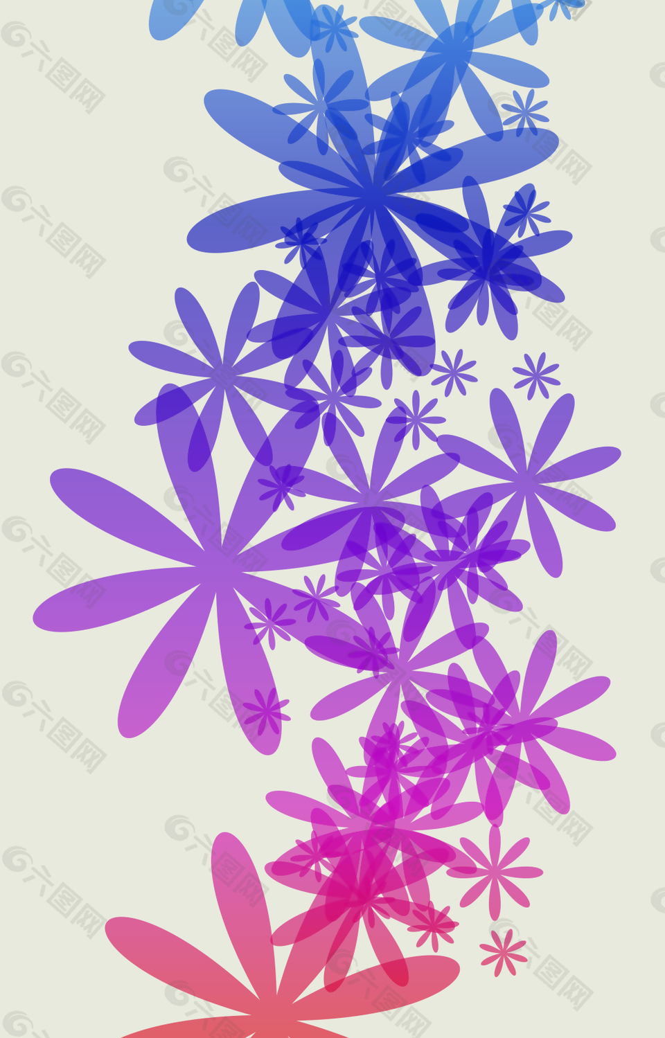紫色温馨的花朵背景素材