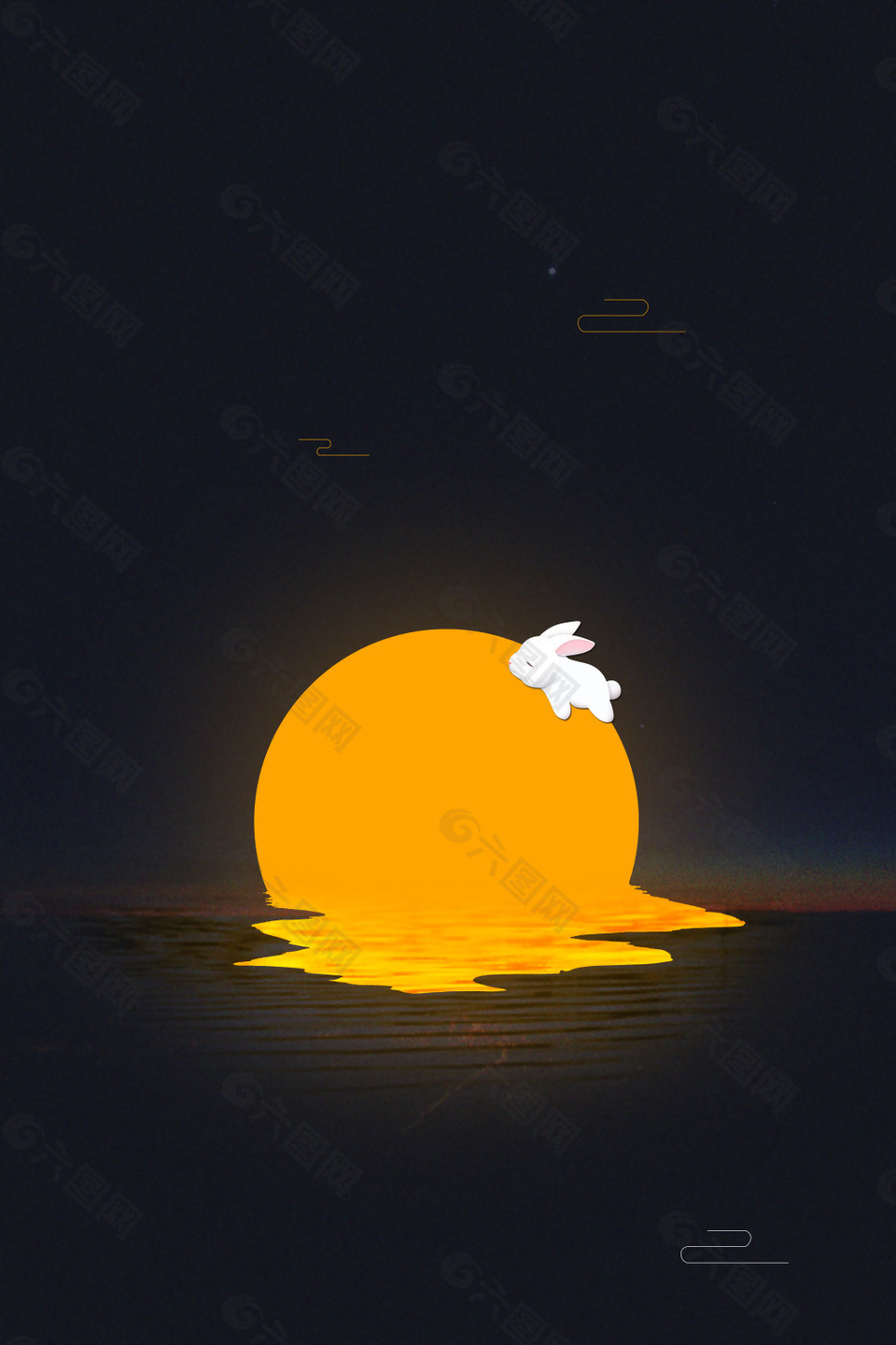 中秋节质感背景