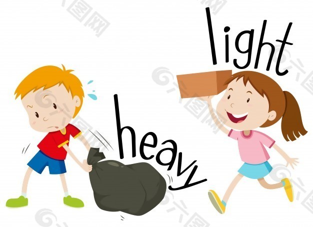 对立形容词重与轻