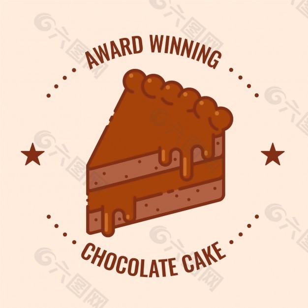 巧克力蛋糕徽章