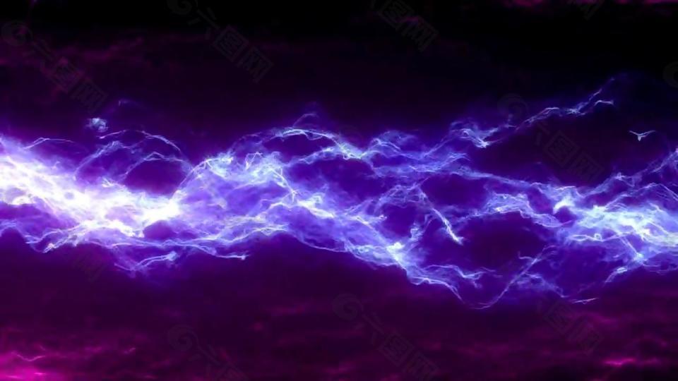 紫色电流火花延伸视频素材
