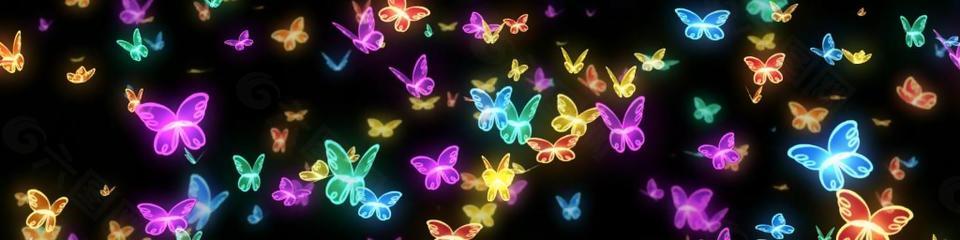 向上飞的夜光蝴蝶