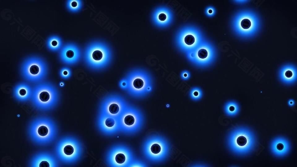 蓝色神秘光团颗粒视频素材