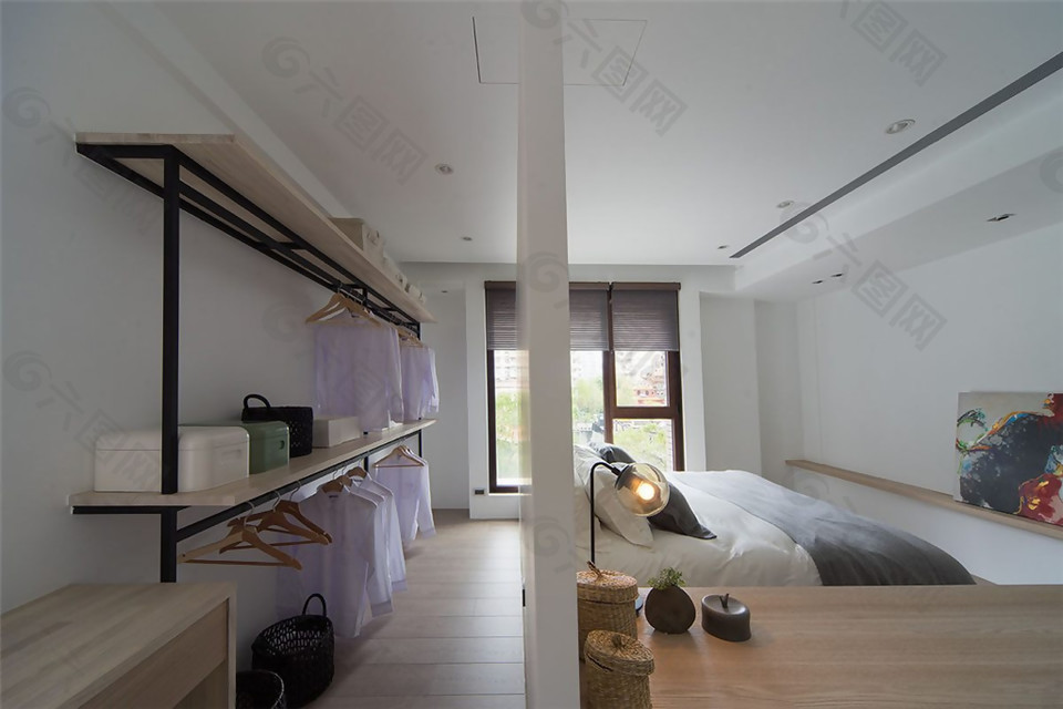小户型新中式原木家具卧室装修效果图
