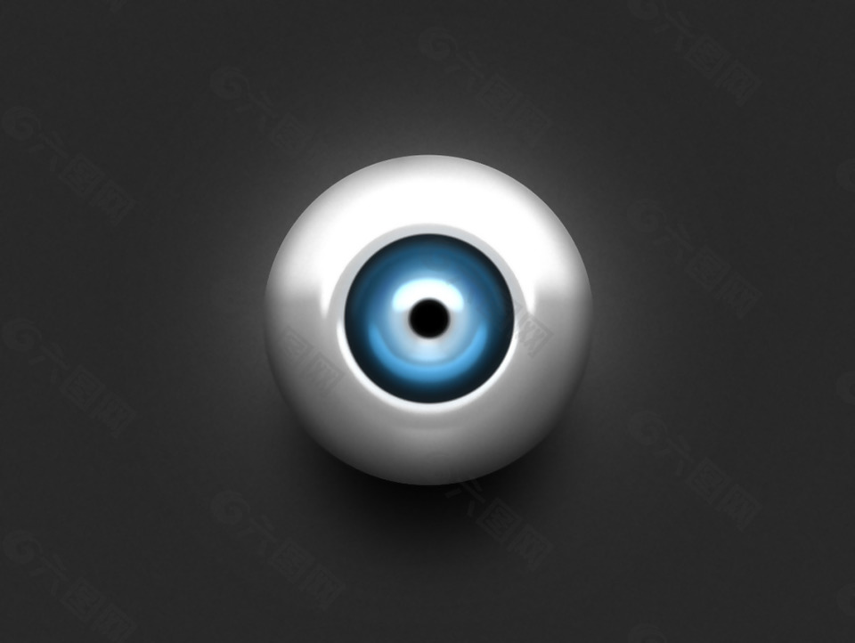 单圈层式眼球icon图标设计