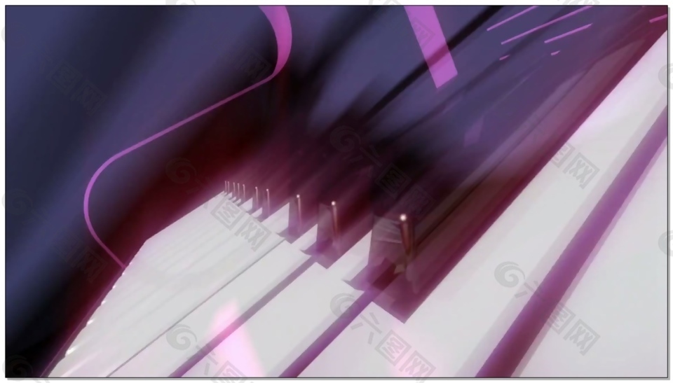 超清钢琴黑白键视频素材