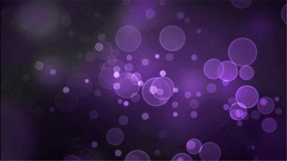 浪漫紫色泡泡炫彩光效动态视频素材