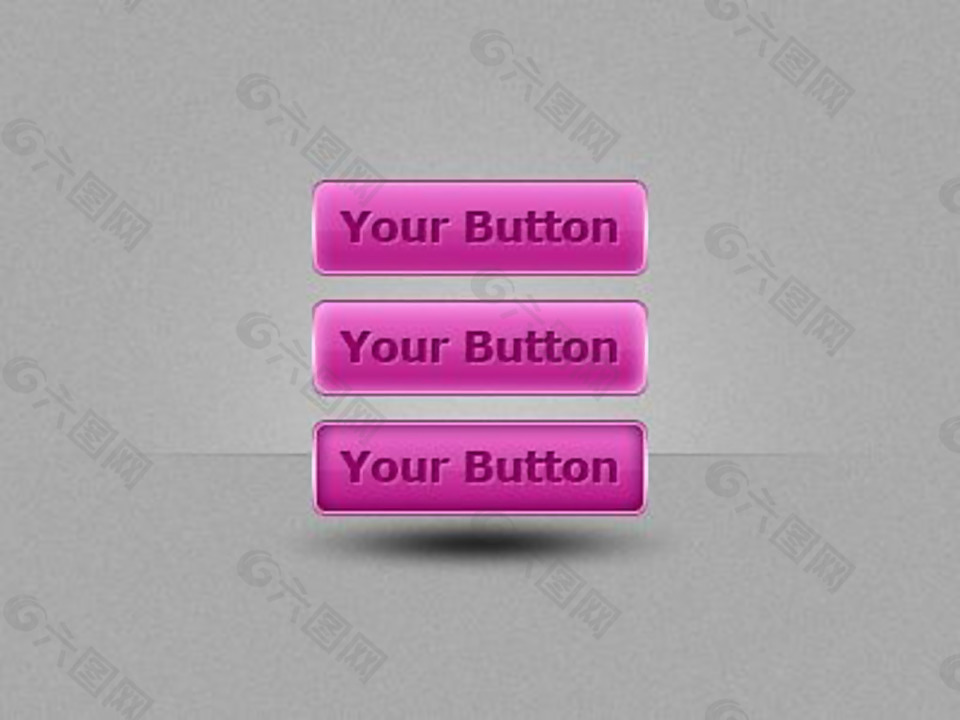 粉红色的按钮图标PSD素材