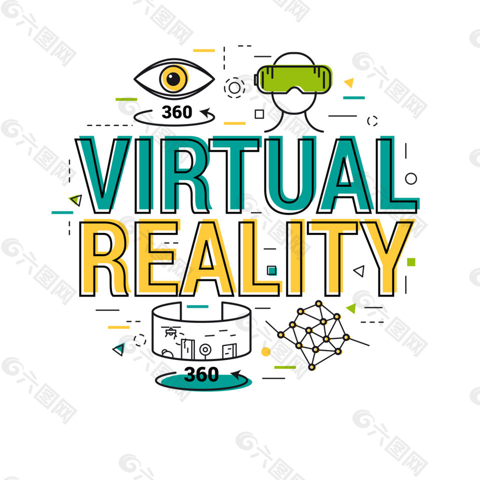 热卖VR科技元素矢量素材