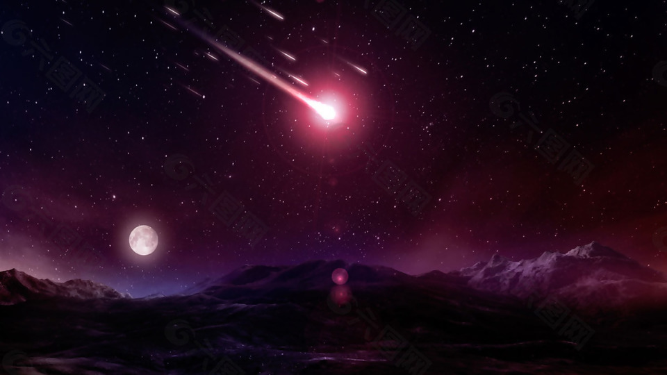 梦幻星空流星背景背景素材免费下载 图片编号 六图网