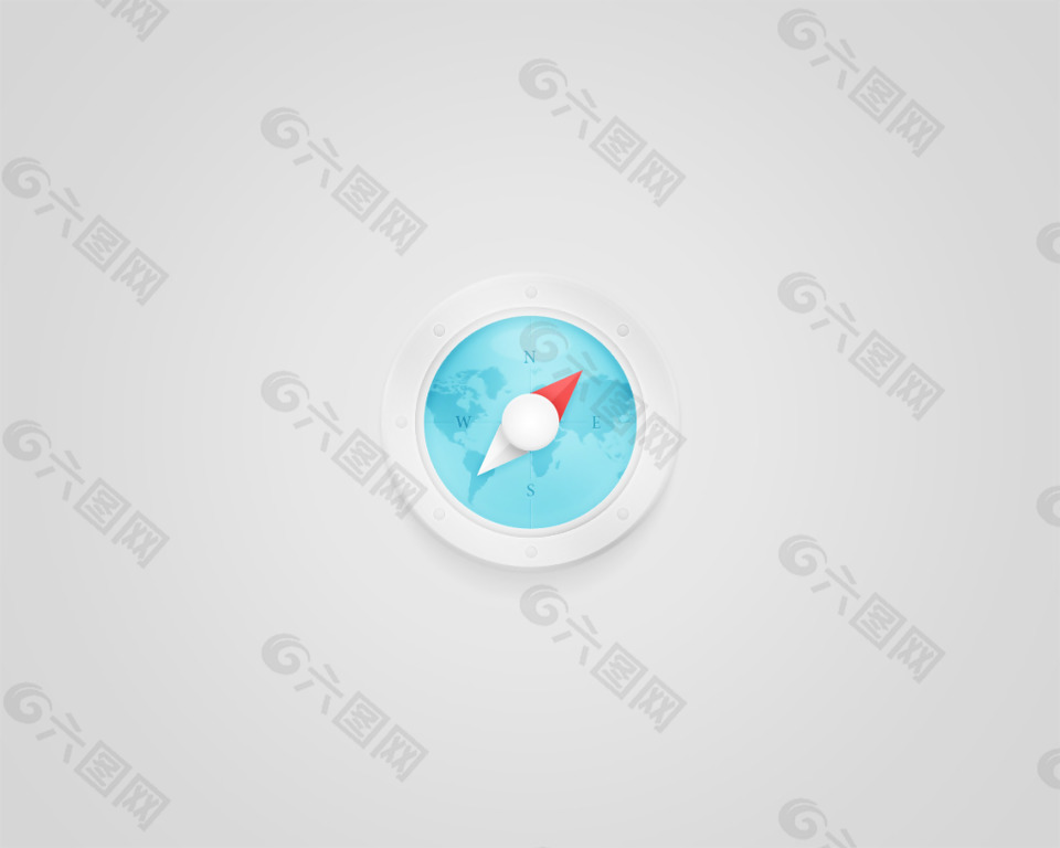 网页UI指南针icon图标设计