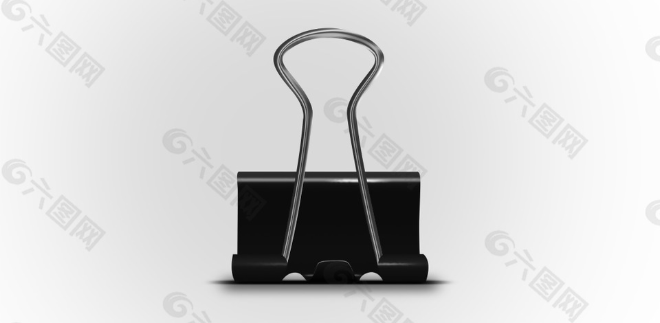 网页UI黑色夹子icon图标设计