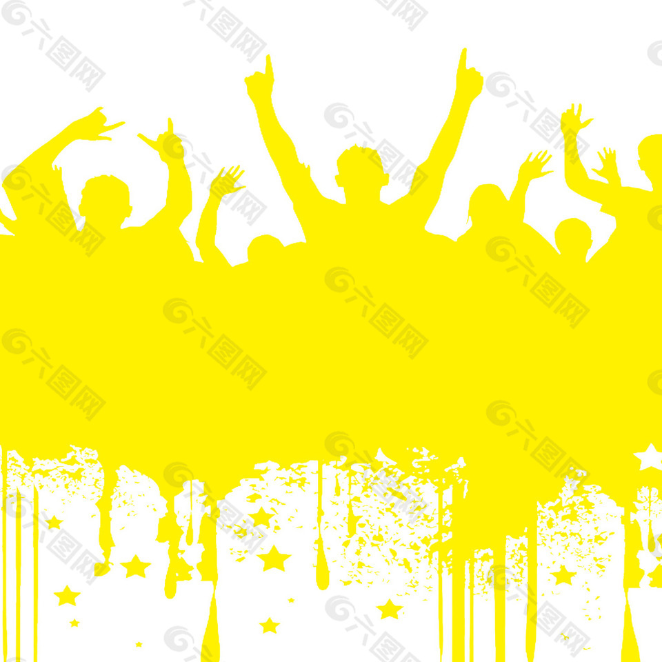 黄色油漆流淌效果水滴