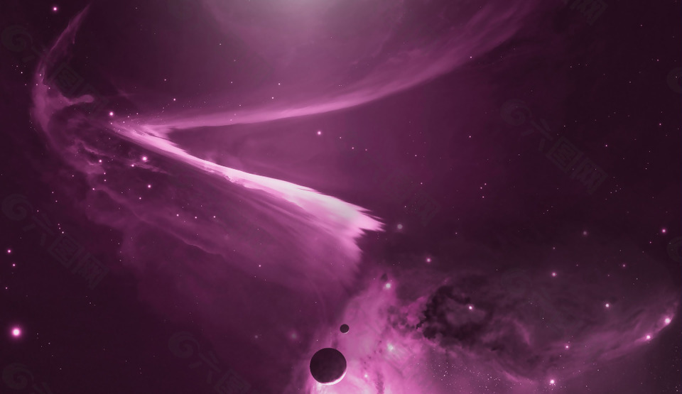 紫色梦幻意境唯美星空背景