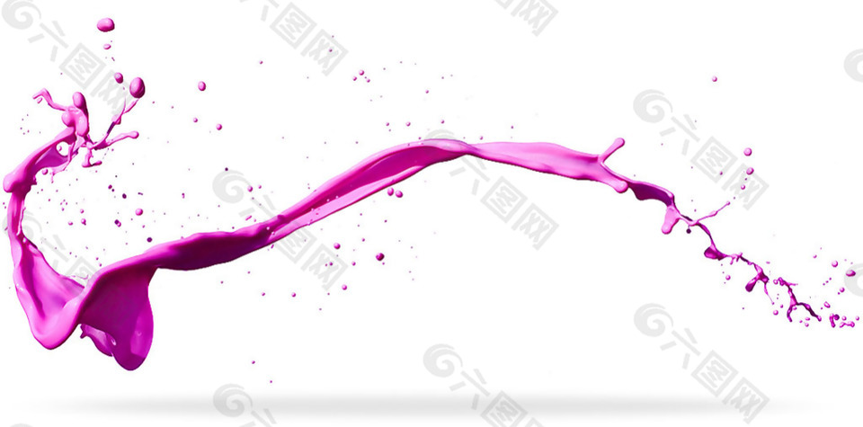 飞溅的紫色液体颜料免抠png透明素材
