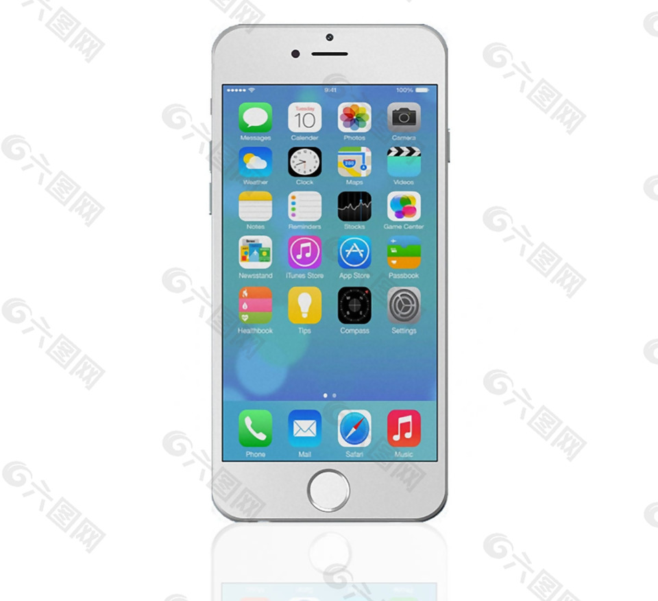 漂亮白色苹果手机免抠png透明素材