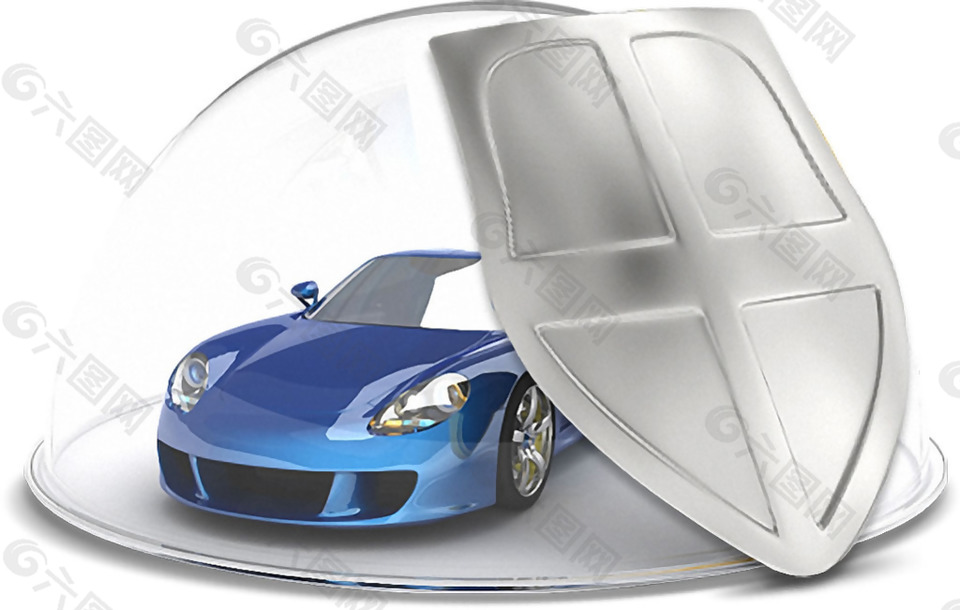 汽车保险盾牌创意图免抠png透明素材