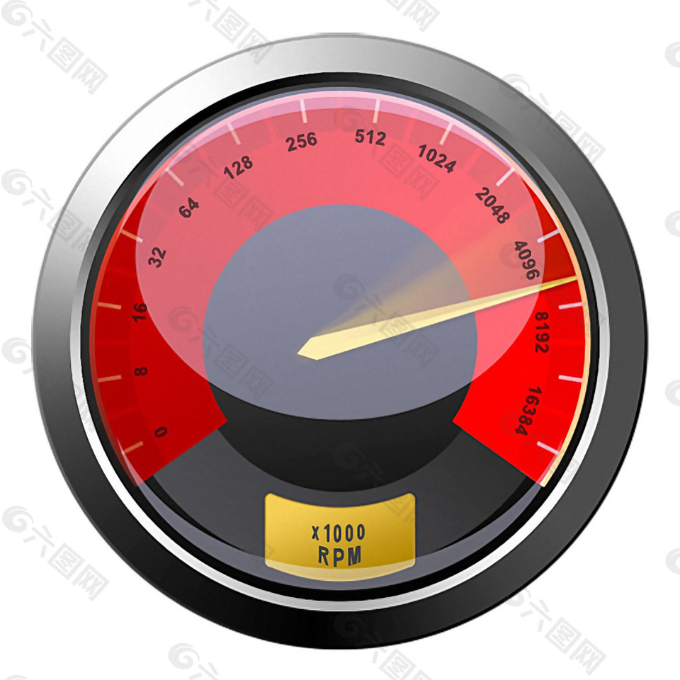 圆形科幻汽车计速器免抠png透明素材