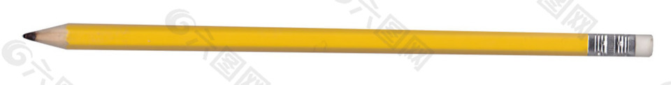 横放的黄色铅笔免抠png透明素材