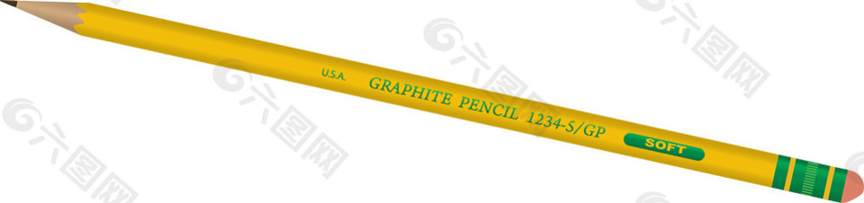 黄色长铅笔免抠png透明素材