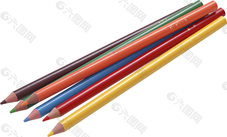 五支彩色铅笔免抠png透明素材