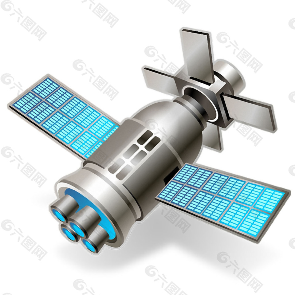 三维立体人造卫星免抠png透明素材