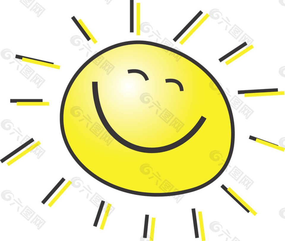微笑的太阳免抠png透明素材