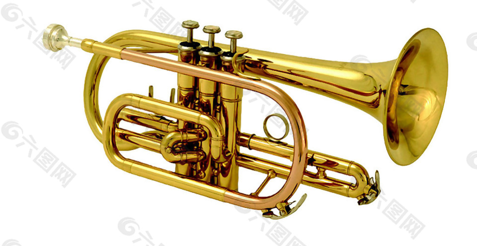 漂亮金色铜管乐器免抠png透明素材