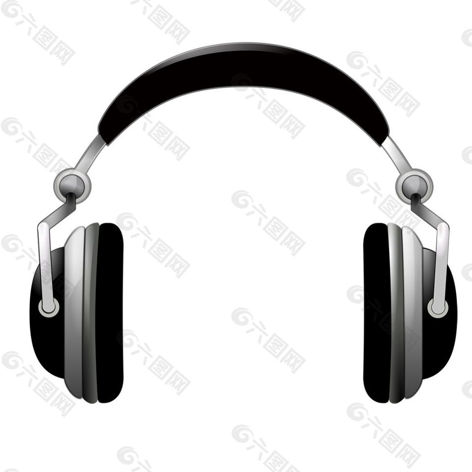 头戴式耳机三维图免抠png透明素材