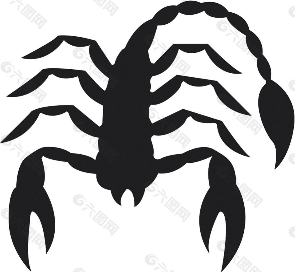 黑色天蝎座蝎子免抠png透明素材设计元素素材免费下载 图片编号 六图网