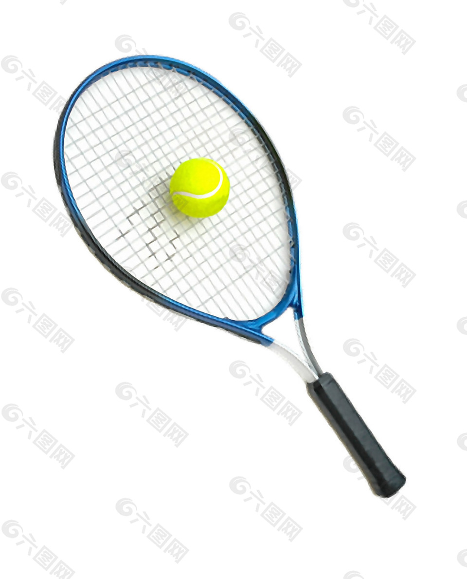 网球蓝色球拍免抠png透明素材
