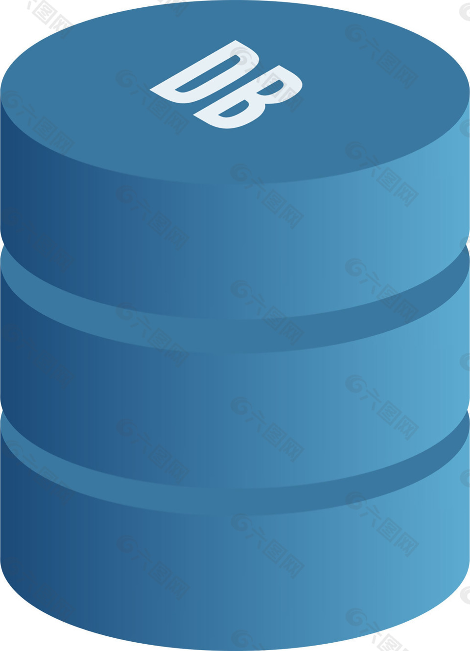 蓝色圆柱网站服务器免抠png透明素材