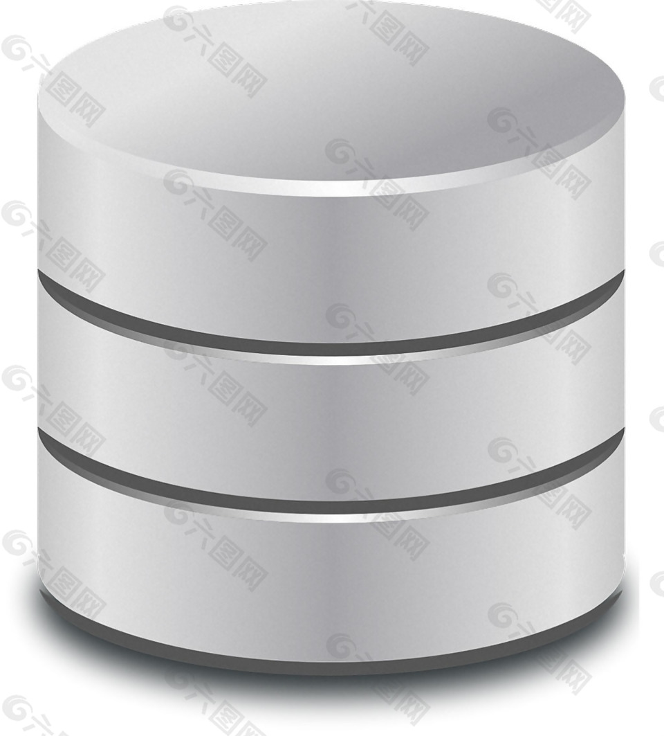 灰色圆柱体数据库服务器免抠png透明素材