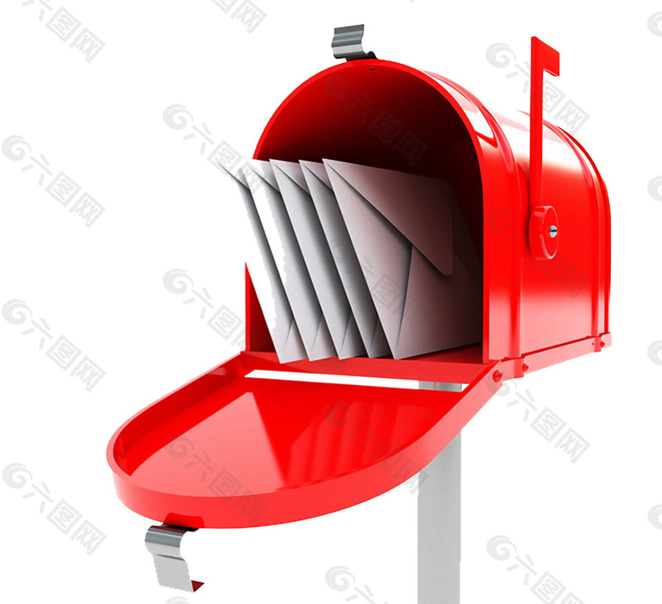 漂亮红色信箱免抠png透明素材