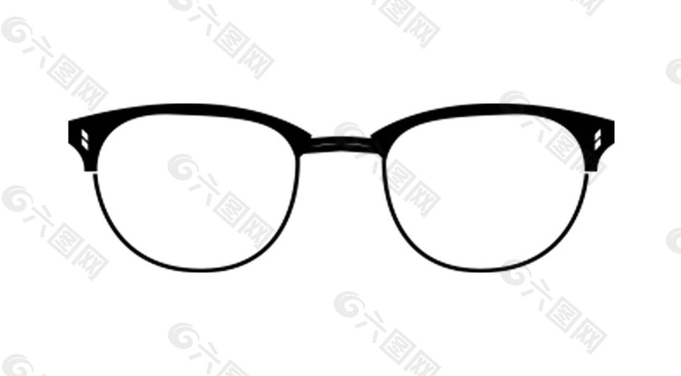 一支黑框眼镜免抠png透明素材