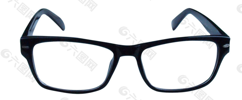 经典黑框大眼镜免抠png透明素材