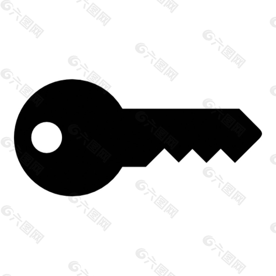 黑色钥匙剪影免抠png透明素材