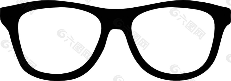 大黑框眼镜免抠png透明素材