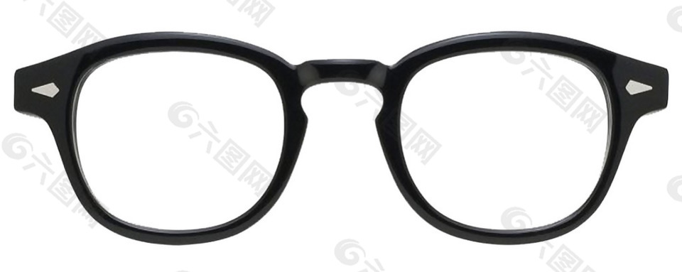圆形眼镜框免抠png透明素材