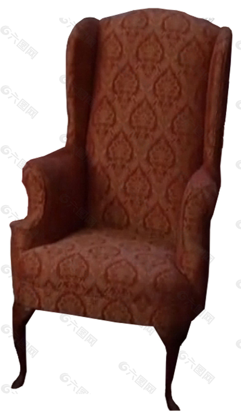 红色布艺椅子免抠png透明素材