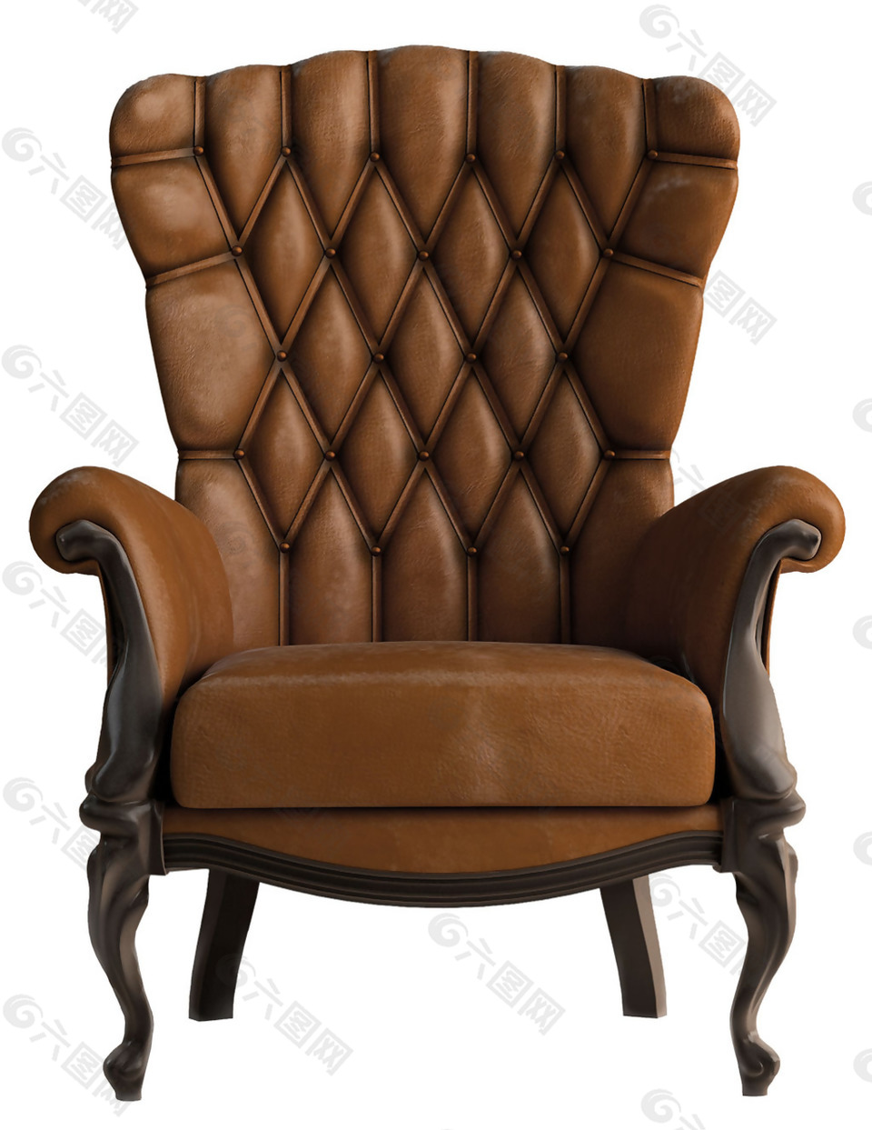 棕色皮扶手椅子免抠png透明素材设计元素素材免费下载(图片编号:8992278)-六图网