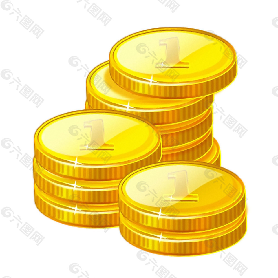 一堆金色硬币免抠png透明素材设计元素素材免费下载(图片编号:8992369)-六图网