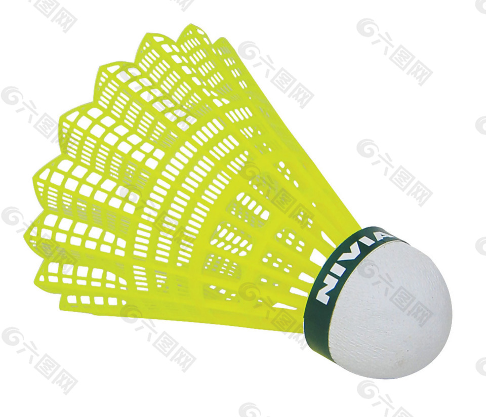 黄色塑料羽毛球免抠png透明素材