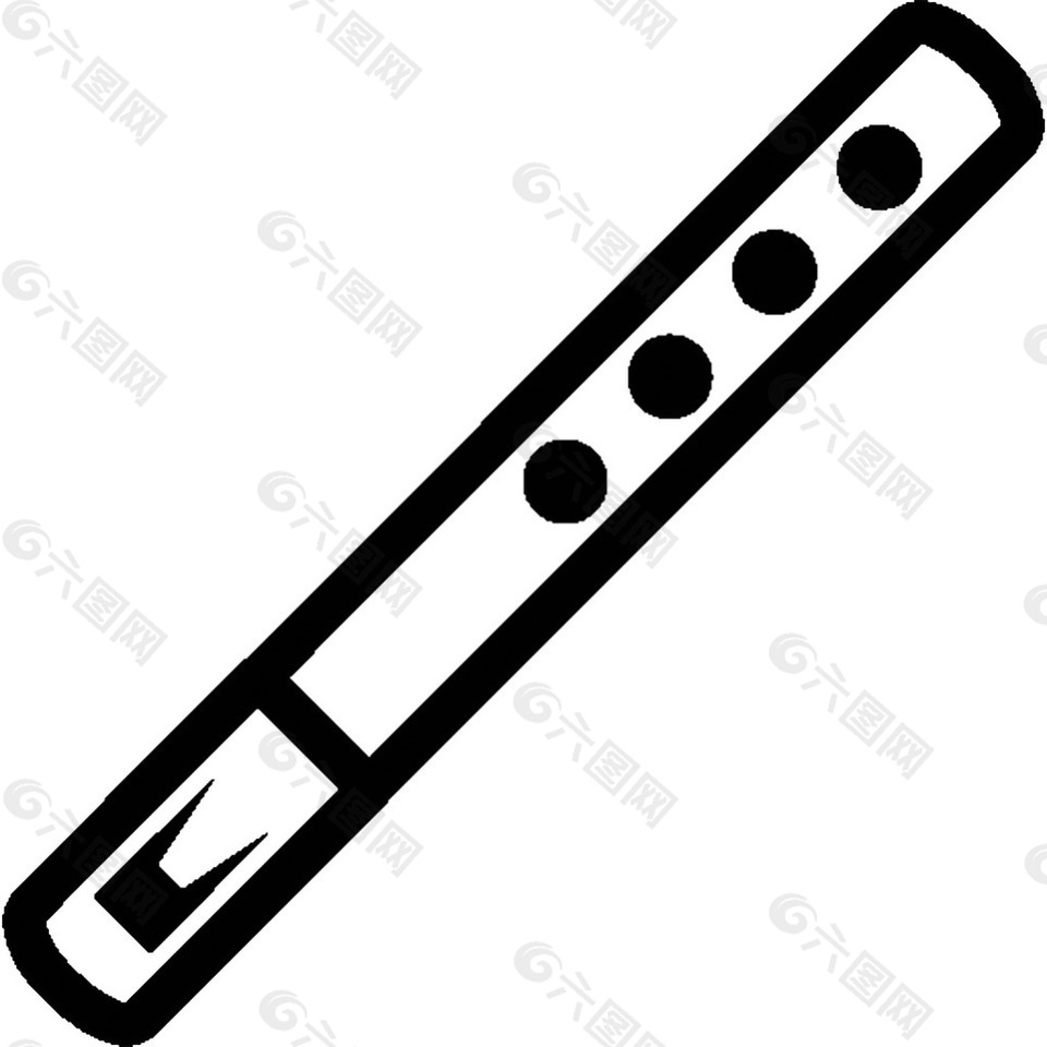 是简约长笛免抠png透明素材