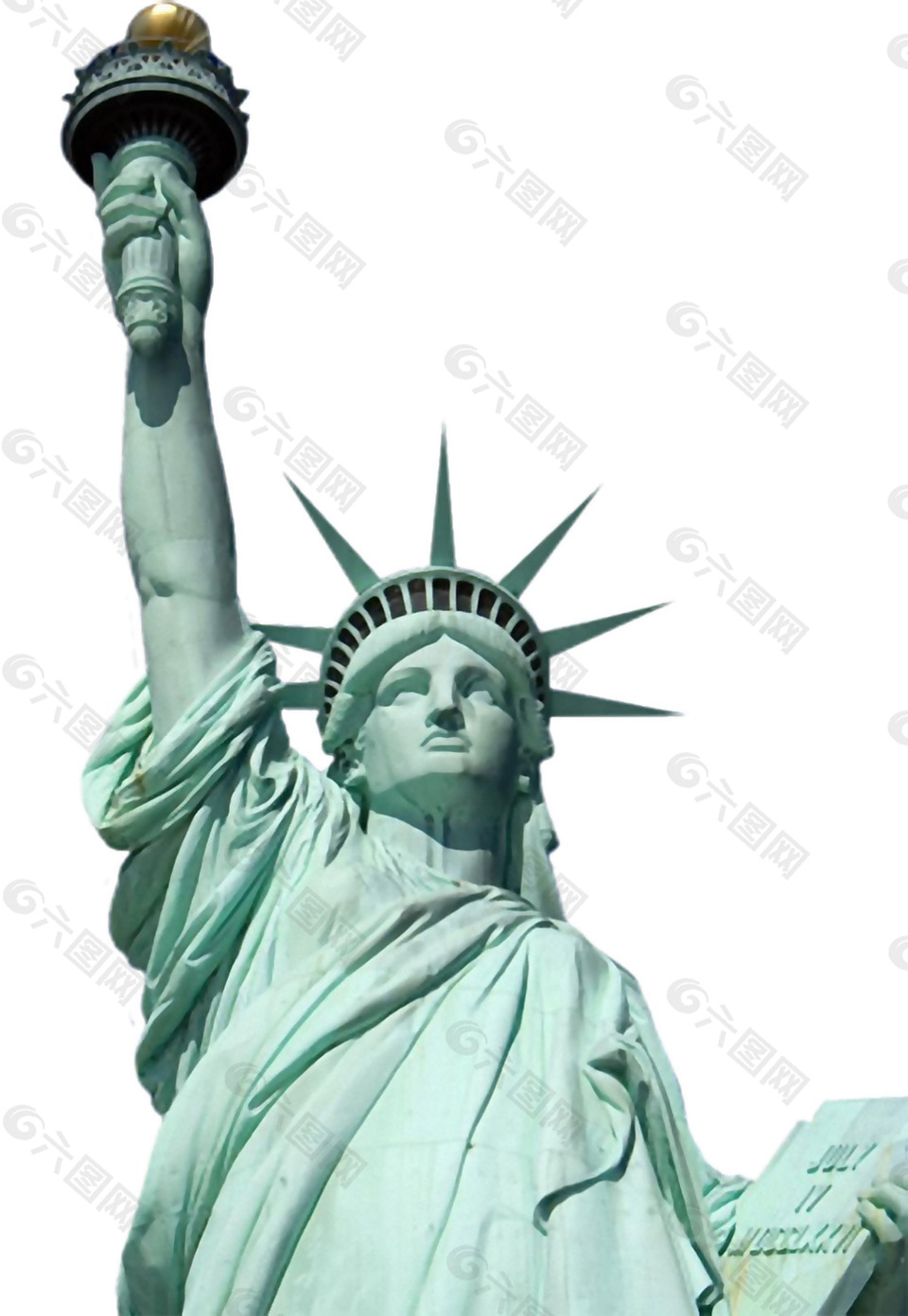 巍峨的自由女神雕像免抠png透明素材